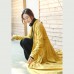 boutique yellow coats casual stand collar trench coat Fashion Cinched large hem Coat