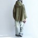 Tea green oversized trench coats plus size short hoodies outwear