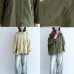 Khaki oversized trench coats short hoodies wind breaker outwear