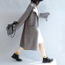 Gray woolen trench coat plus size wind breaker jackets